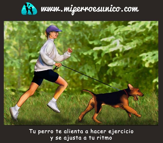 Tu perro te alienta a hacer ejercicio y se ajusta a tu ritmo.